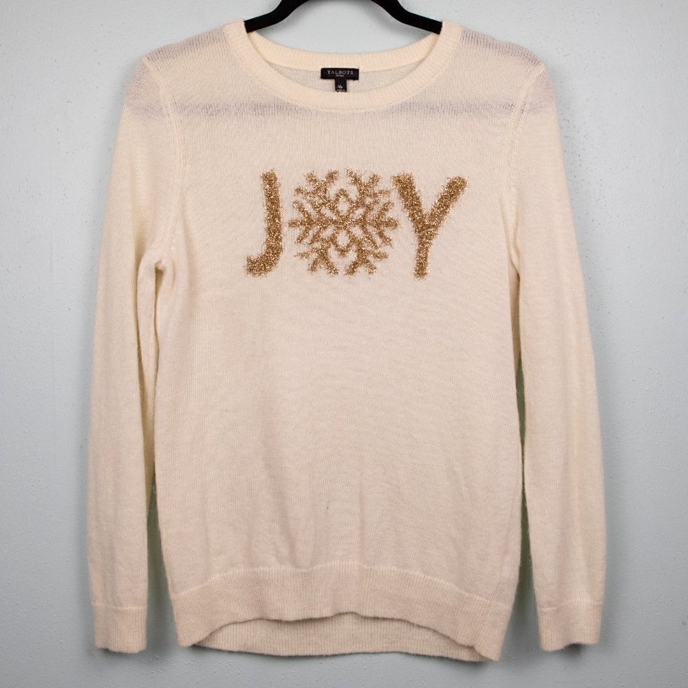 Talbots cream joy wool/alpace blend sweater-MP